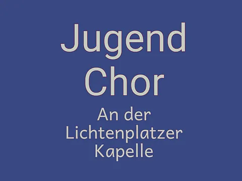 Logo der jungen Chöre an der Lichtenplatzer Kapelle, schwarz-weiß